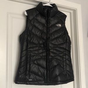Charcoal Black North Face Bubble Vest
